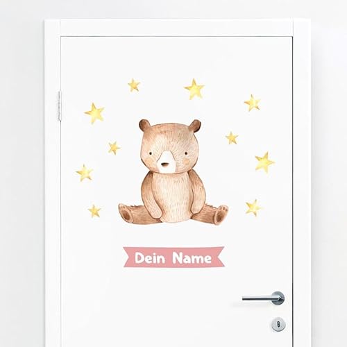 Türaufkleber mit Name Bär #5 – Blasenfreie Anwendung, nachhaltig & PVC-frei – Türaufkleber personalisiert – Wandtattoo Kinderzimmer & Babyzimmer Deko – selbstklebende Wandsticker – Türaufkleber mit Name Bär #5 – Blasenfreie Anwendung, nachhaltig & PVC-frei – Türaufkleber personalisiert – Wandtattoo Kinderzimmer & Babyzimmer Deko – selbstklebende Wandsticker – von Klebewurm