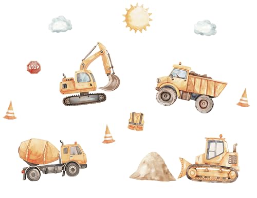 Türaufkleber mit Name Baustelle #85 – Blasenfreie Anwendung, nachhaltig & PVC-frei – Türaufkleber personalisiert – Wandtattoo Kinderzimmer & Babyzimmer Deko – selbstklebende Wandsticker – von Klebewurm