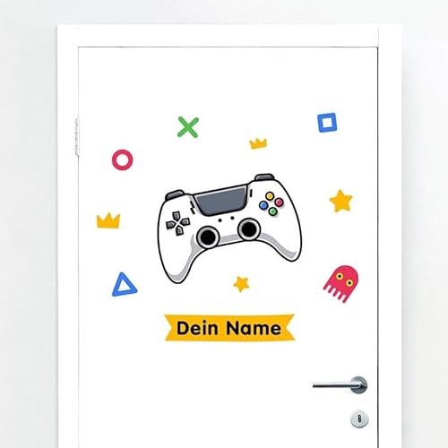 Türaufkleber mit Name Gamer #77 – Blasenfreie Anwendung, nachhaltig & PVC-frei – Türaufkleber personalisiert – Wandtattoo Kinderzimmer & Babyzimmer Deko – selbstklebende Wandsticker – Türaufkleber mit Name Gamer #77 – Blasenfreie Anwendung, nachhaltig & PVC-frei – Türaufkleber personalisiert – Wandtattoo Kinderzimmer & Babyzimmer Deko – selbstklebende Wandsticker – von Klebewurm