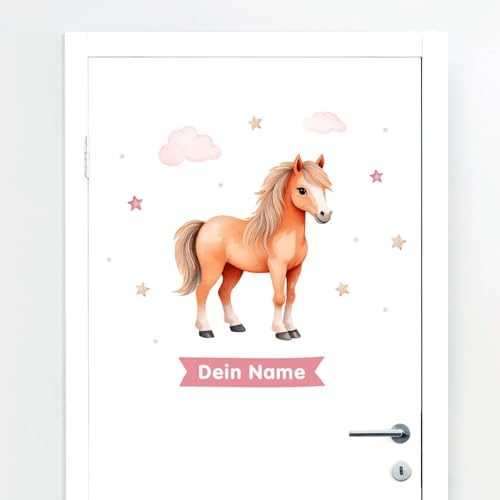 Türaufkleber mit Name Pony #86 – Blasenfreie Anwendung, nachhaltig & PVC-frei – Türaufkleber personalisiert – Wandtattoo Kinderzimmer & Babyzimmer Deko – selbstklebende Wandsticker – Türaufkleber mit Name Pony #86 – Blasenfreie Anwendung, nachhaltig & PVC-frei – Türaufkleber personalisiert – Wandtattoo Kinderzimmer & Babyzimmer Deko – selbstklebende Wandsticker – von Klebewurm