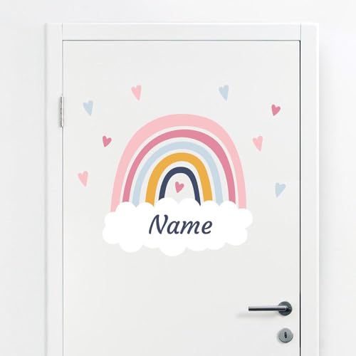 Türaufkleber mit Name Regenbogen #39 – Blasenfreie Anwendung, nachhaltig & PVC-frei – Türaufkleber personalisiert – Wandtattoo Kinderzimmer & Babyzimmer Deko – selbstklebende Wandsticker – Türaufkleber mit Name Regenbogen #39 – Blasenfreie Anwendung, nachhaltig & PVC-frei – Türaufkleber personalisiert – Wandtattoo Kinderzimmer & Babyzimmer Deko – selbstklebende Wandsticker – von Klebewurm