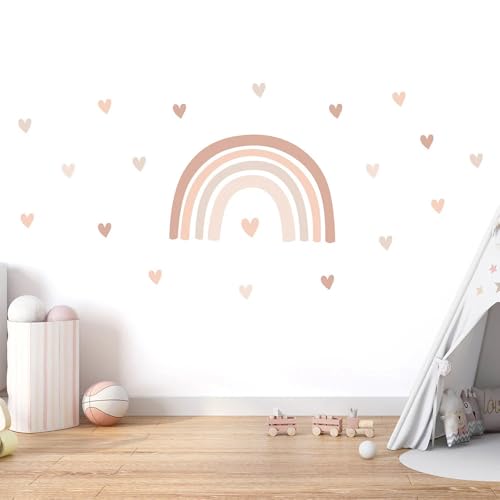 Wandtattoo Regenbogen #90 – Hochwertige selbstklebende Wanddekoration für Kinderzimmer – Blasenfreie Anwendung, nachhaltig & PVC-frei – Größe 58 x 38 cm + 21 Herzchen Wandtattoo Regenbogen #90 – Hochwertige selbstklebende Wanddekoration für Kinderzimmer – Blasenfreie Anwendung, nachhaltig & PVC-frei – Größe 58 x 38 cm + 21 Herzchen von Klebewurm