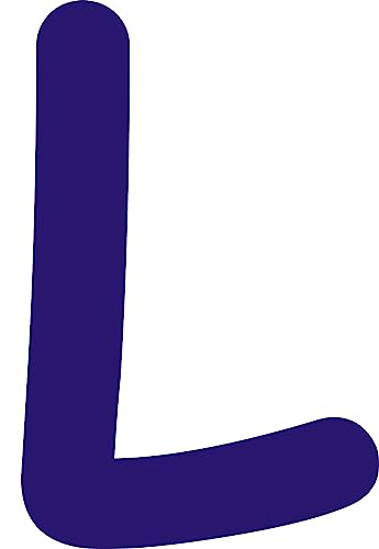 Kleckerliese Alphabet Buchstaben 10cm selbstklebende Aufkleber Wand Fenster Tür Boote Auto Kinderzimmer STICKER L - Höhe 10cm, Farbe Dunkelblau von Kleckerliese