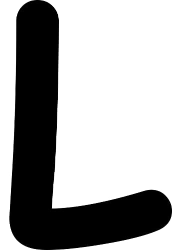 Kleckerliese Alphabet Buchstaben 10cm selbstklebende Aufkleber Wand Fenster Tür Boote Auto Kinderzimmer STICKER L - Höhe 10cm, Farbe Schwarz von Kleckerliese