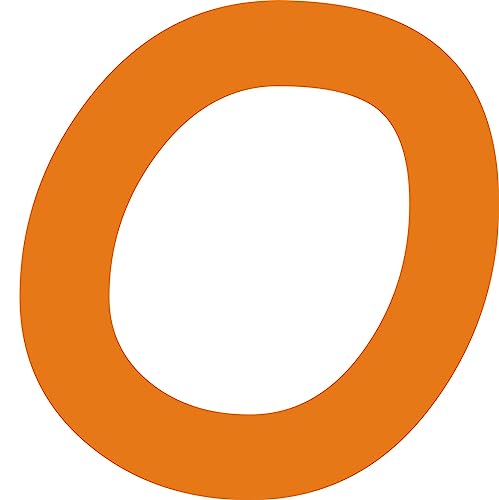 Kleckerliese Alphabet Buchstaben 10cm selbstklebende Aufkleber Wand Fenster Tür Boote Auto Kinderzimmer STICKER O - Höhe 10cm, Farbe Orange von Kleckerliese