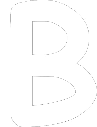 Kleckerliese Alphabet Buchstaben 16cm selbstklebende Aufkleber Wandtattoo Wanddekoration Kinderzimmer STICKER B - Höhe 16cm, Farbe Weiß von Kleckerliese