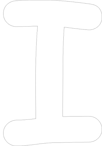 Kleckerliese Alphabet Buchstaben 16cm selbstklebende Aufkleber Wandtattoo Wanddekoration Kinderzimmer STICKER I - Höhe 16cm, Farbe Weiß von Kleckerliese