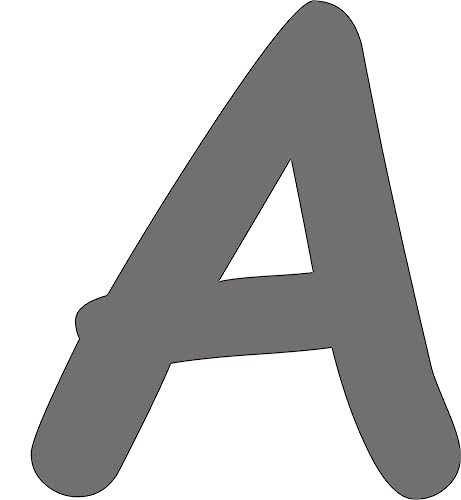 Kleckerliese Alphabet Buchstaben 18cm selbstklebende Aufkleber Wand Fenster Tür Boote Auto Kinderzimmer STICKER A - Höhe 18cm, Farbe Dunkelgrau von Kleckerliese