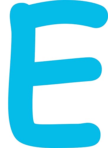 Kleckerliese Alphabet Buchstaben 20cm selbstklebende Aufkleber Wand Fenster Tür Boote Auto Kinderzimmer STICKER E - Höhe 20cm, Farbe Hellblau Kleckerliese Alphabet Buchstaben 20cm selbstklebende Aufkleber Wand Fenster Tür Boote Auto Kinderzimmer STICKER E - Höhe 20cm, Farbe Hellblau von Kleckerliese