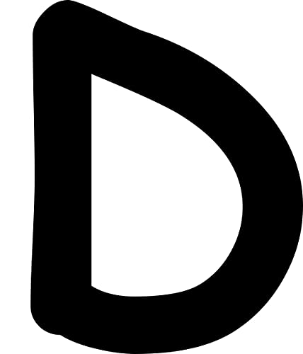 Kleckerliese Alphabet Buchstaben 20cm selbstklebende Aufkleber Wand Fenster Tür Boote Auto Kinderzimmer STICKER D - Höhe 20cm, Farbe Schwarz von Kleckerliese