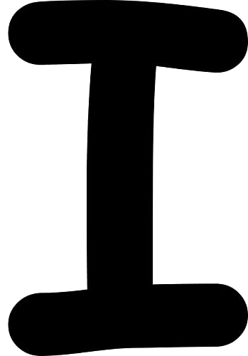 Kleckerliese Alphabet Buchstaben 20cm selbstklebende Aufkleber Wand Fenster Tür Boote Auto Kinderzimmer STICKER I - Höhe 20cm, Farbe Schwarz Kleckerliese Alphabet Buchstaben 20cm selbstklebende Aufkleber Wand Fenster Tür Boote Auto Kinderzimmer STICKER I - Höhe 20cm, Farbe Schwarz von Kleckerliese