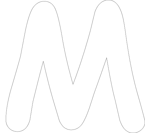 Kleckerliese Alphabet Buchstaben 30cm selbstklebende Aufkleber Wand Fenster Tür Boote Auto Kinderzimmer STICKER M - Höhe 30cm, Farbe Weiß von Kleckerliese