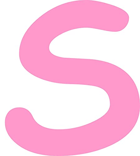 Kleckerliese Alphabet Buchstaben 30cm selbstklebende Aufkleber Wand Fenster Tür Boote Auto Kinderzimmer STICKER S - Höhe 30cm, Farbe Rosa von Kleckerliese