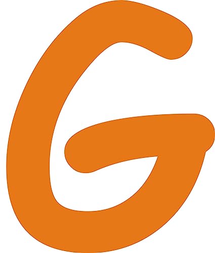 Kleckerliese Alphabet Buchstaben 6cm selbstklebende Aufkleber Wand Fenster Tür Boote Auto Kinderzimmer STICKER G - Höhe 6cm, Farbe Orange Kleckerliese Alphabet Buchstaben 6cm selbstklebende Aufkleber Wand Fenster Tür Boote Auto Kinderzimmer STICKER G - Höhe 6cm, Farbe Orange von Kleckerliese