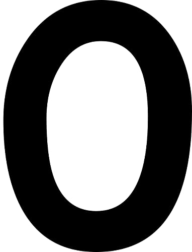 Kleckerliese Alphabet Zahlen Ziffern 10cm selbstklebende Aufkleber Wand Fenster Tür Boote Auto Kinderzimmer STICKER 0 - Höhe 10cm, Farbe Schwarz von Kleckerliese