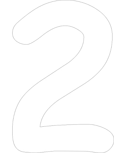 Kleckerliese Alphabet Zahlen Ziffern 10cm selbstklebende Aufkleber Wandtattoo Wanddekoration Kinderzimmer STICKER 2 - Höhe 10cm, Farbe Weiß von Kleckerliese