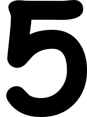 Kleckerliese Alphabet Zahlen Ziffern 10cm selbstklebende Aufkleber Wand Fenster Tür Boote Auto Kinderzimmer STICKER 5 - Höhe 10cm, Farbe Schwarz Kleckerliese Alphabet Zahlen Ziffern 10cm selbstklebende Aufkleber Wand Fenster Tür Boote Auto Kinderzimmer STICKER 5 - Höhe 10cm, Farbe Schwarz von Kleckerliese