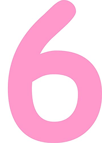 Kleckerliese Alphabet Zahlen Ziffern 30cm selbstklebende Aufkleber Wand Fenster Tür Boote Auto Kinderzimmer STICKER 6 - Höhe 30cm, Farbe Rosa Kleckerliese Alphabet Zahlen Ziffern 30cm selbstklebende Aufkleber Wand Fenster Tür Boote Auto Kinderzimmer STICKER 6 - Höhe 30cm, Farbe Rosa von Kleckerliese