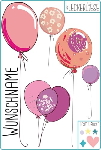 Kleckerliese DTF Bügelbild DIY Ballons Set Wunschname Personalisiert Name Kleckerliese DTF Bügelbild DIY Ballons Set Wunschname Personalisiert Name von Kleckerliese