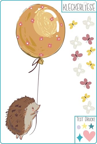 Kleckerliese DTF Bügelbild DIY Tiere Igel Ballons Blumen Schmetterlinge Kleckerliese DTF Bügelbild DIY Tiere Igel Ballons Blumen Schmetterlinge von Kleckerliese