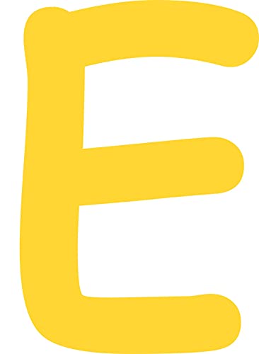 Kleckerliese Alphabet Buchstaben 8cm selbstklebende Aufkleber Wandtattoo Wanddekoration Kinderzimmer STICKER E - Höhe 8cm, Farbe Gelb von Kleckerliese