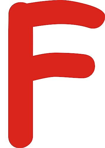 Kleckerliese Alphabet Buchstaben 8cm selbstklebende Aufkleber Wand Fenster Tür Boote Auto Kinderzimmer STICKER F - Höhe 8cm, Farbe Rot Kleckerliese Alphabet Buchstaben 8cm selbstklebende Aufkleber Wand Fenster Tür Boote Auto Kinderzimmer STICKER F - Höhe 8cm, Farbe Rot von Kleckerliese