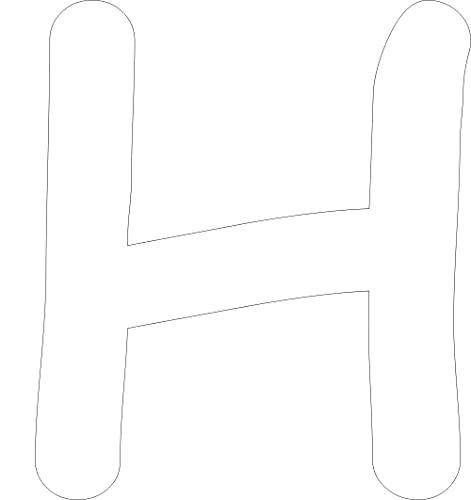 Kleckerliese Alphabet Buchstaben 6cm selbstklebende Aufkleber Wandtattoo Wanddekoration Kinderzimmer STICKER H - Höhe 6cm, Farbe Weiß von Kleckerliese