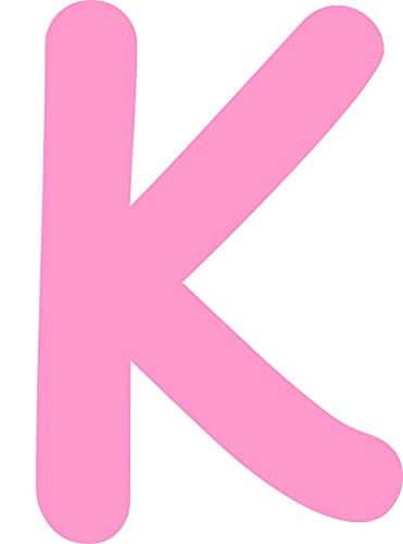 Kleckerliese Alphabet Buchstaben 10cm selbstklebende Aufkleber Wand Fenster Tür Boote Auto Kinderzimmer STICKER K - Höhe 10cm, Farbe Rosa von Kleckerliese