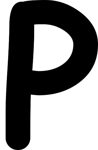 Kleckerliese Alphabet Buchstaben 10cm selbstklebende Aufkleber Wand Fenster Tür Boote Auto Kinderzimmer STICKER P - Höhe 10cm, Farbe Schwarz von Kleckerliese