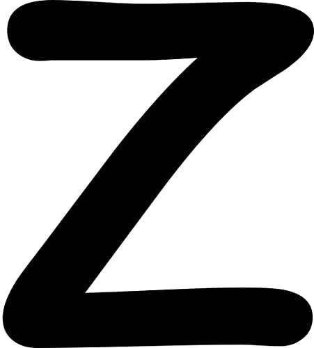 Kleckerliese Alphabet Buchstaben 10cm selbstklebende Aufkleber Wand Fenster Tür Boote Auto Kinderzimmer STICKER Z - Höhe 10cm, Farbe Schwarz von Kleckerliese