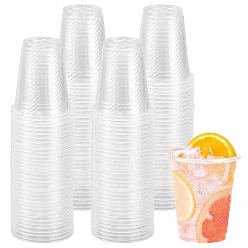 Kleemeiero 100 Trinkbecher 160ML Plastikbecher Kunststoffbecher Bruchsichere Mehrwegbecher Transparent Ausschankbecher Bierbecher Wasserbecher Partybecher Set für Parteien, Hochzeit, Weihnachtstag von Kleemeiero