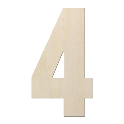 Kleenes Traumhandel Holzbuchstaben Typ6 - Buchstabe aus Holz - Buchstaben für Türbeschriftung - Alphabet aus Holz (4, 100 mm) von Kleenes Traumhandel