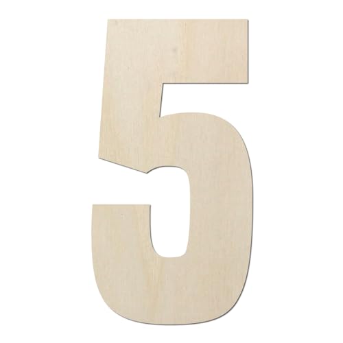 Kleenes Traumhandel Holzbuchstaben Typ6 - Buchstabe aus Holz - Buchstaben für Türbeschriftung - Alphabet aus Holz (5, 450 mm) von Kleenes Traumhandel