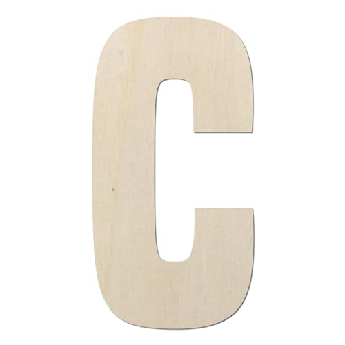 Kleenes Traumhandel Holzbuchstaben Typ6 - Buchstabe aus Holz - Buchstaben für Türbeschriftung - Alphabet aus Holz (C, 200 mm) von Kleenes Traumhandel