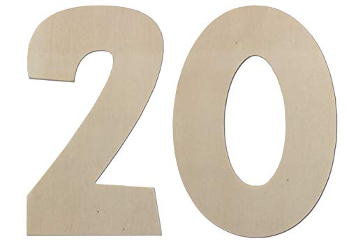 Kleenes Traumhandel Holzzahl 20 - Dekorative Zahl aus Pappelsperrholz für den 20. Geburtstag, 20 cm Größe Kleenes Traumhandel Holzzahl 20 - Dekorative Zahl aus Pappelsperrholz für den 20. Geburtstag, 20 cm Größe von Kleenes Traumhandel