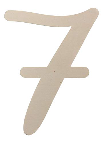 Zahlen aus Holz - Größe wählbar - bis 60 cm wählbar - Typ3 Holzzahlen Holzzahl (75 mm, 7) von Kleenes Traumhandel