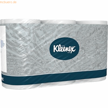 Kleenex Kleinrollen Toilet Tissue - 3-lagig geprägt super-hochweiß 6 R von Kleenex