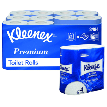 Kleenex Toilettenpapier - 4-lagig weiß 6x 4 Rollen von Kleenex