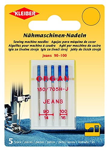 Kleiber + Co. GmbH 69994 ORGAN Nähmaschinen-Nadeln, Stahl, blau, Größe: 90-100 von Kleiber + Co. GmbH