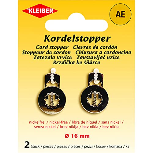 Kleiber + Co. GmbH 71152 Kordelstopper, silber, Ø16 mm von Kleiber + Co. GmbH
