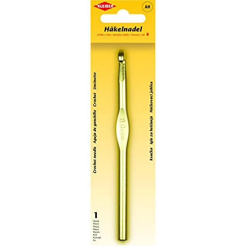 Kleiber + Co.GmbH 69975 Häkelnadel, gold, Größe 8 von Kleiber + Co.GmbH