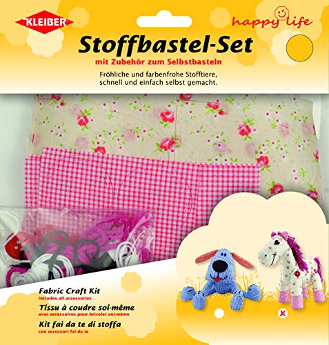 Kleiber + Co.GmbH 93346 Stoffbastelset/Pferd, 100% Polyester, beige, rosa geblühmt, 22 x 22 x 2,5 cm Kleiber + Co.GmbH 93346 Stoffbastelset/Pferd, 100% Polyester, beige, rosa geblühmt, 22 x 22 x 2,5 cm von Kleiber + Co.GmbH