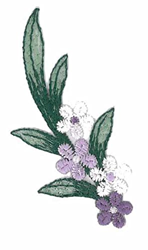 Applikation - aufbügelbar, Blütenstrauch lila, 4x8,5cm, 1 Stück Kleiber von Kleiber