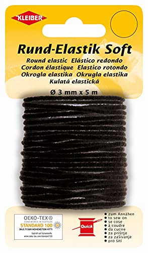 Kleiber + Co.GmbH 71080 Rund-Elastik Soft, schwarz, Ø 3 mm x 5 m Kleiber + Co.GmbH 71080 Rund-Elastik Soft, schwarz, Ø 3 mm x 5 m von Kleiber