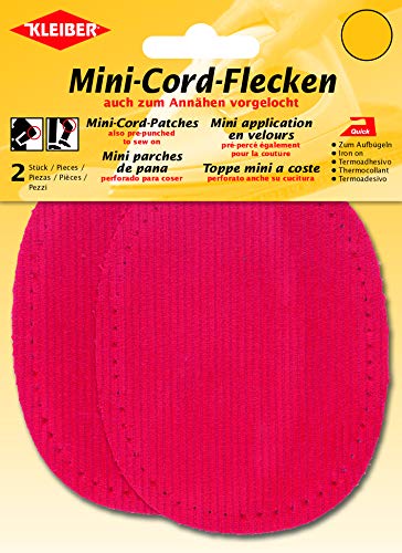 Kleiber + Co.GmbH Fein-Cord-Flecken Mini, 100% Baumwolle, rot, 11 x 8,5 cm von Kleiber
