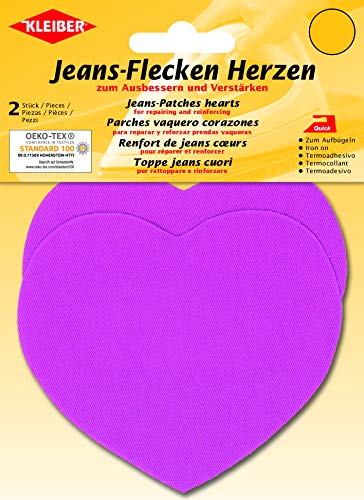 Kleiber + Co.GmbH Jeans-Flecken Herzen, ca. 8,5 cm x 10,5 cm, Rosa von Kleiber