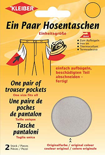Kleiber + Co.GmbH Quick-EIN-Paar-Hosentasche, 50% Baumwolle/50% Polyester, 02 Hellgrau, 18,5 cm x 16 cm Kleiber + Co.GmbH Quick-EIN-Paar-Hosentasche, 50% Baumwolle/50% Polyester, 02 Hellgrau, 18,5 cm x 16 cm von Kleiber