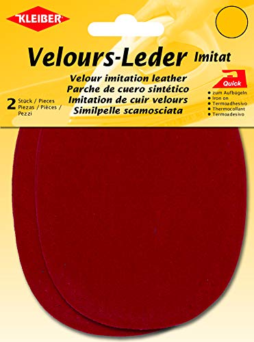 Kleiber + Co.GmbH Velour-Bügelflecken oval, 38% Acryl/32% Baumwolle/30% Viskose, ca. 13 cm x 10 cm von Kleiber