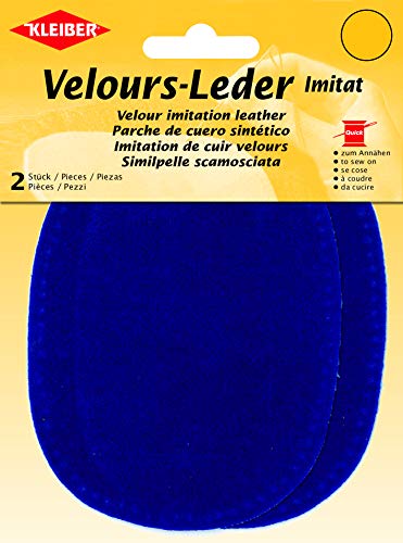 Kleiber + Co.GmbH Velour-Leder-Imitat klein, Blau von Kleiber