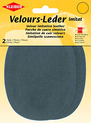 Kleiber + Co.GmbH Velour-Leder-Imitat klein, Mid Grey von Kleiber